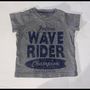Carter’s Baby Boy Short Sleeve Surfer’s Shirt Gray